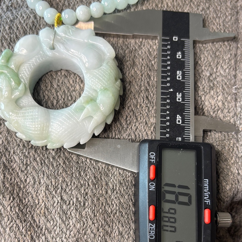 Grade A Jade Dragon Pendant Necklace - Picture 12 of 12